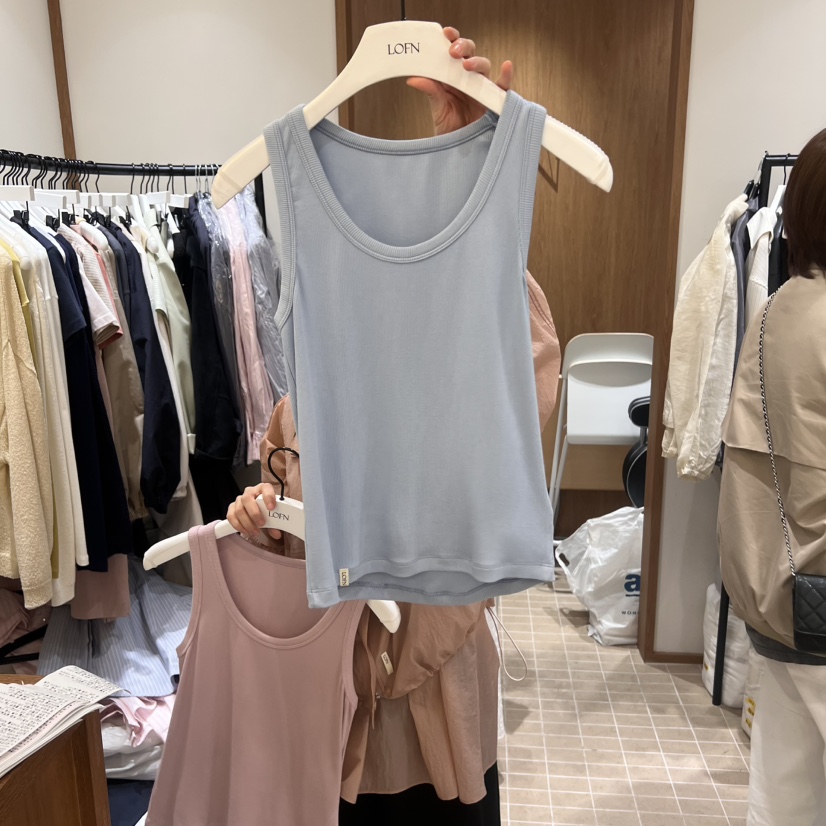 LOFN東大門代購女裝新品真品休閑熱賣職業人氣25春夏吊帶背心LOFN吊帶/背心圖色2