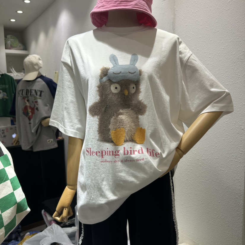 EVE韓國直郵女士新款休閑時尚熱賣職業推薦真品25春夏人氣T恤EVET恤圖色1