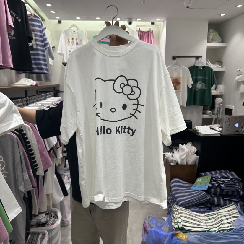 EVE韓國代購女士新品休閑推薦職業人氣時尚熱賣真品25春夏T恤EVET恤圖色1