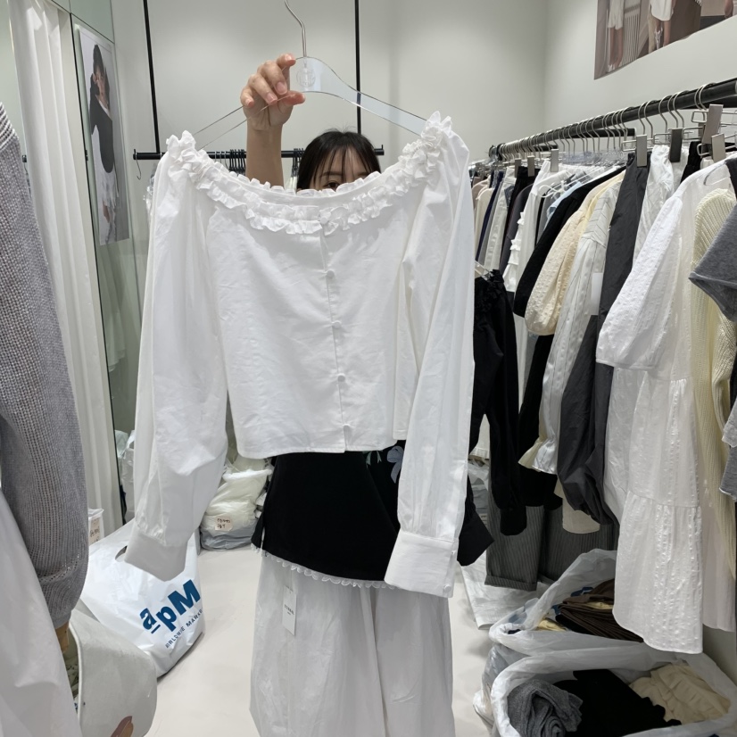 YUNBAL韓國代購女裝新款人氣推薦休閑真品熱賣25春夏襯衫蕾絲衫YUNBAL襯衫/蕾絲衫