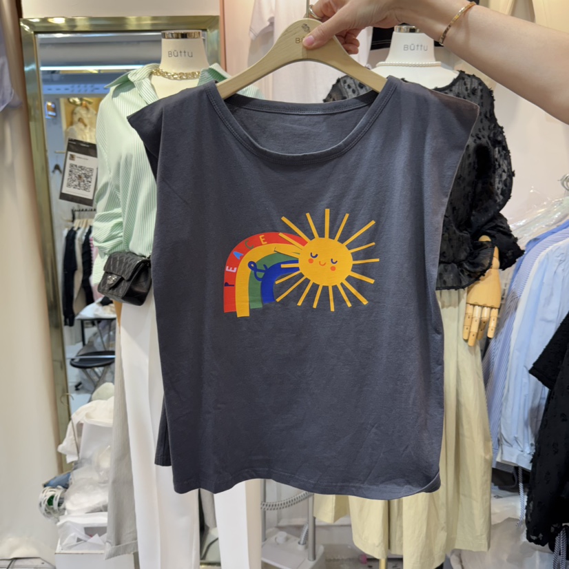 BUTTU東大門實拍女裝新款時尚休閑職業推薦真品人氣吊帶背心10 O CLOCK/Buttu吊帶/背心圖色3