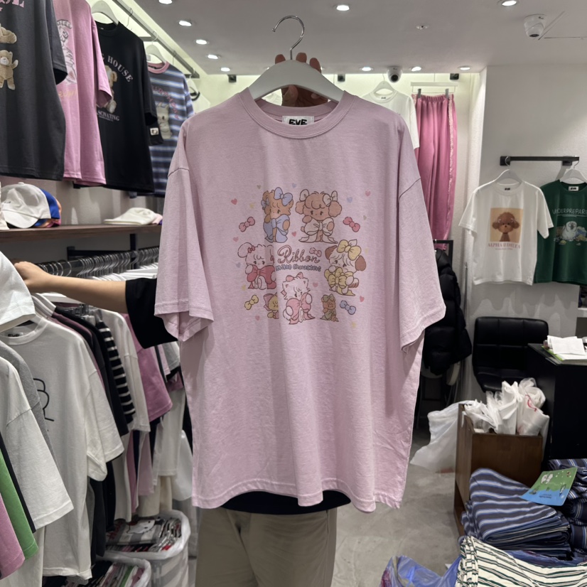 EVE韓國直郵女裝新款人氣時尚熱賣職業休閑真品25春夏推薦T恤EVET恤圖色4