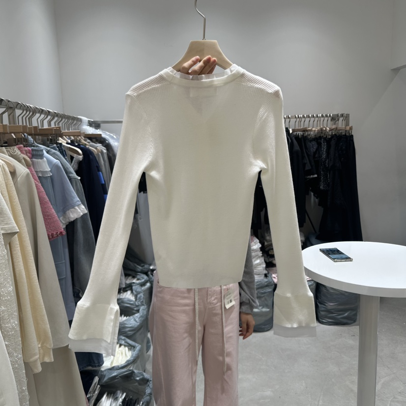 RE STYLE-Q東大門實拍女裝新品休閑職業25春夏針織衫天絲開衫RE STYLE針織衫