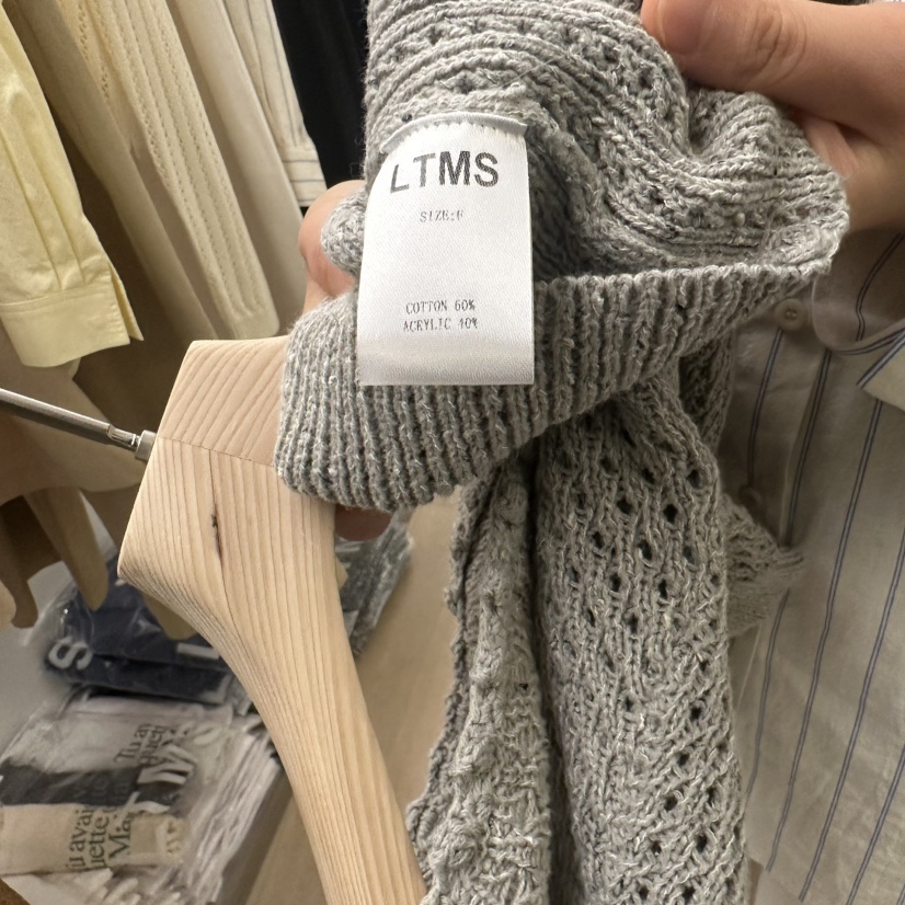 LTMS東大門實拍女裝新品時尚真品熱賣25春夏人氣休閑針織衫V領LTMS針織衫