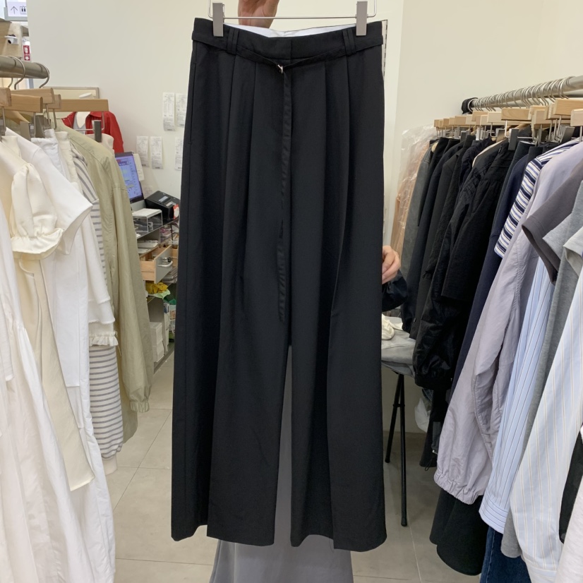 MOIBLE韓國直郵女裝新品人氣休閑25春夏真品職業休閑褲含腰帶MOIBLE休閑褲圖色2