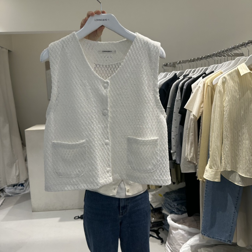 LORING RE I東大門代購女士新品休閑推薦時尚25春夏人氣馬甲LORING RE-I/BARE馬甲