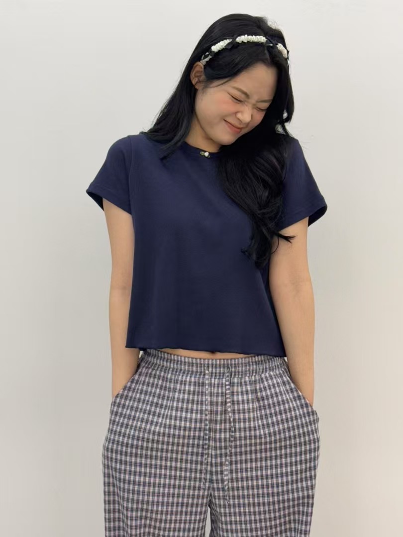 J.needs韓國直郵㊣東大門實拍女裝新款職業25春夏時尚推薦T恤J.needsT恤圖色3