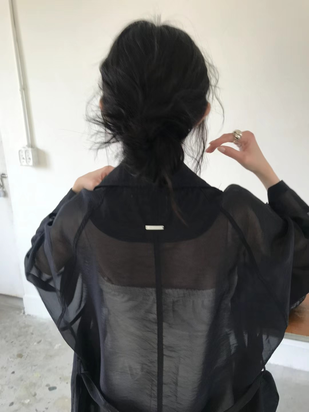 AVANDACE韓國直郵㊣東大門實拍女裝新款熱賣長款風衣含腰帶AVANDACE長款風衣