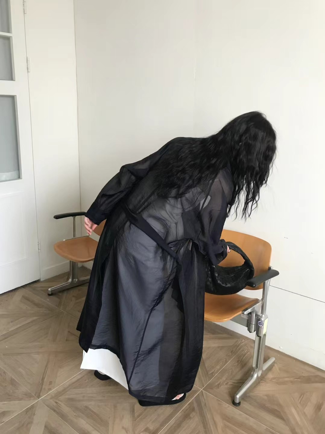 AVANDACE韓國直郵㊣東大門實拍女裝新款熱賣長款風衣含腰帶AVANDACE長款風衣