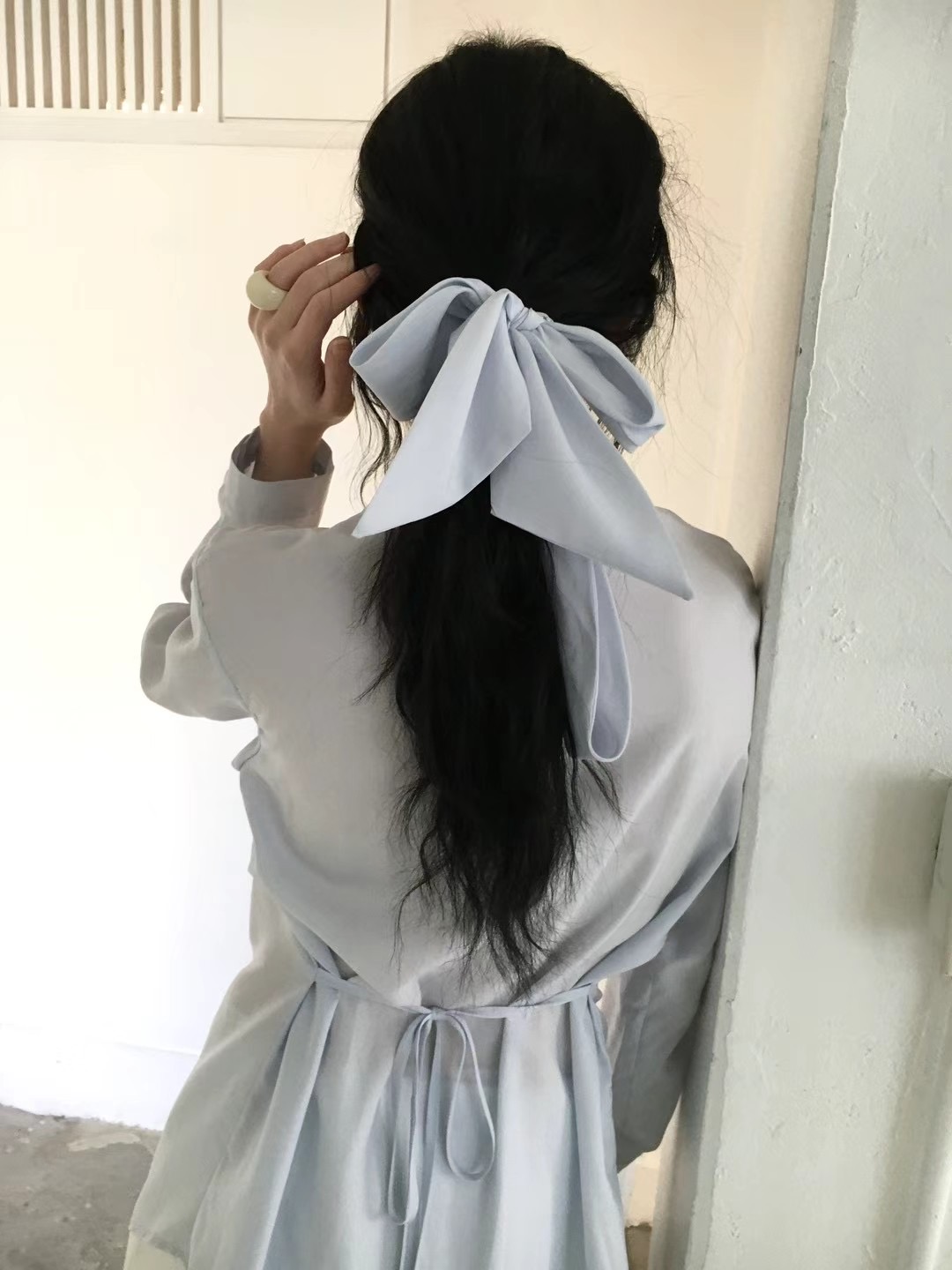 AVANDACE韓國直郵㊣東大門實拍女裝新款時尚襯衫蕾絲衫含脖帶AVANDACE襯衫/蕾絲衫