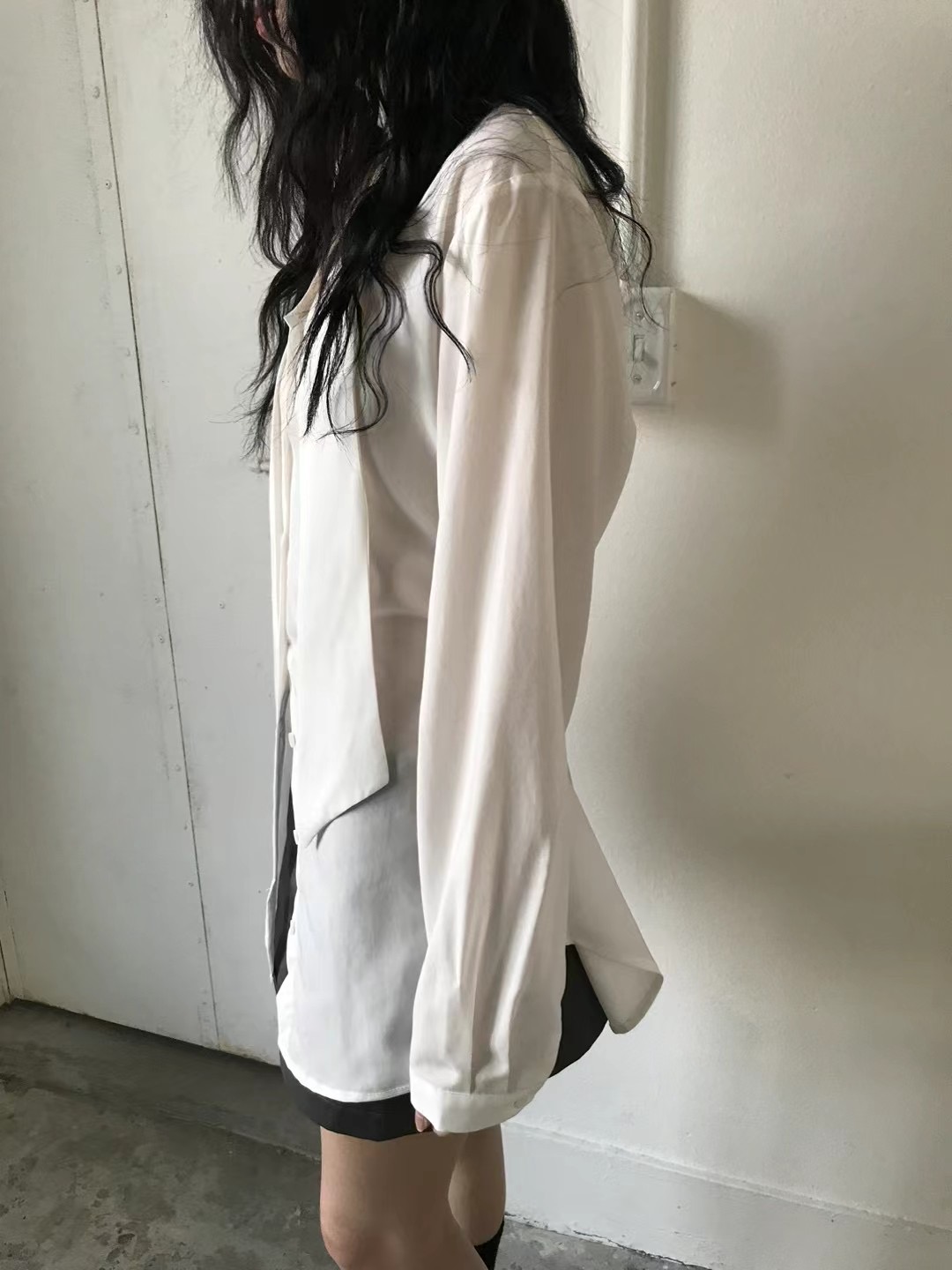 AVANDACE韓國直郵㊣東大門實拍女裝新款時尚襯衫蕾絲衫含脖帶AVANDACE襯衫/蕾絲衫