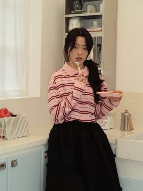 J.needs韓國直郵㊣女裝新款職業推薦人氣25春夏休閑長袖T恤J.needs長袖T恤