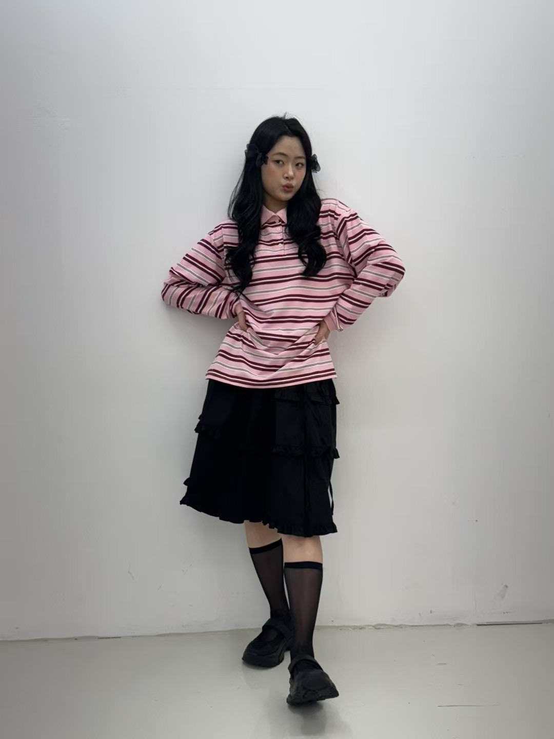J.needs韓國直郵㊣女裝新款職業推薦人氣25春夏休閑長袖T恤J.needs長袖T恤