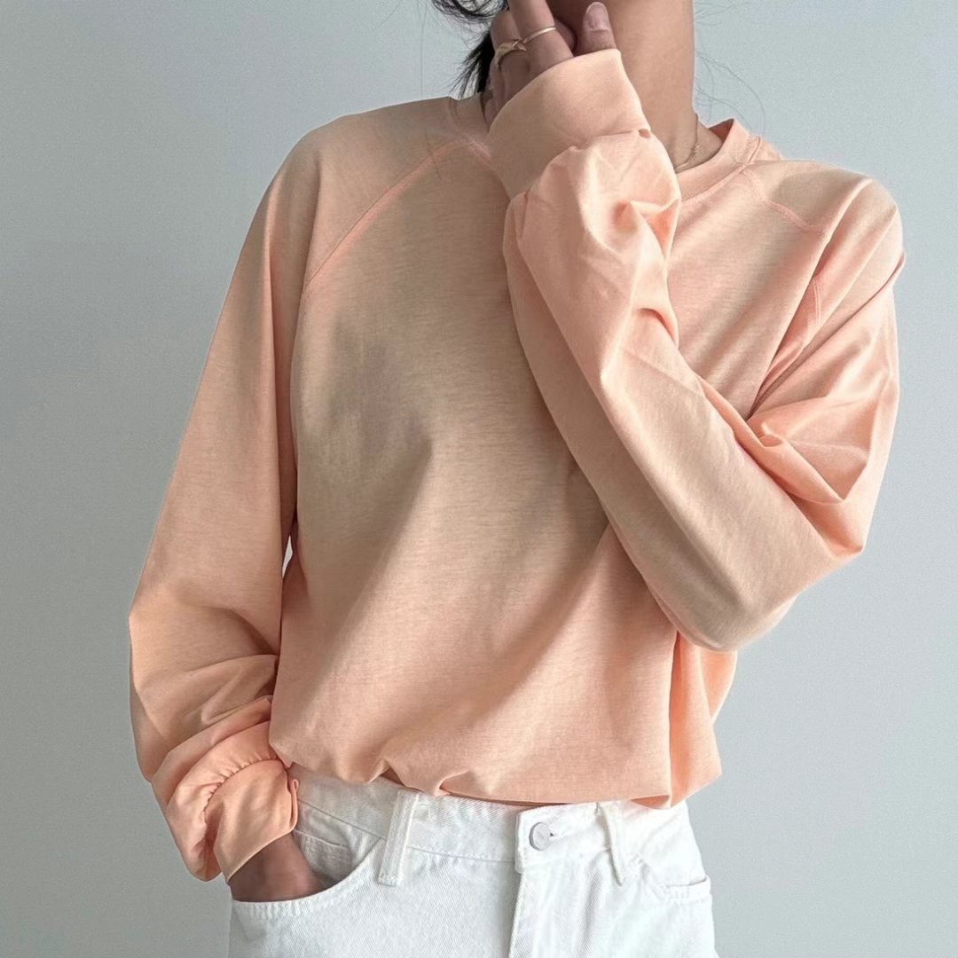 RIPPLE東大門直郵女裝新品熱賣人氣休閑25春夏職業時尚長袖T恤RIPPLE長袖T恤圖色2