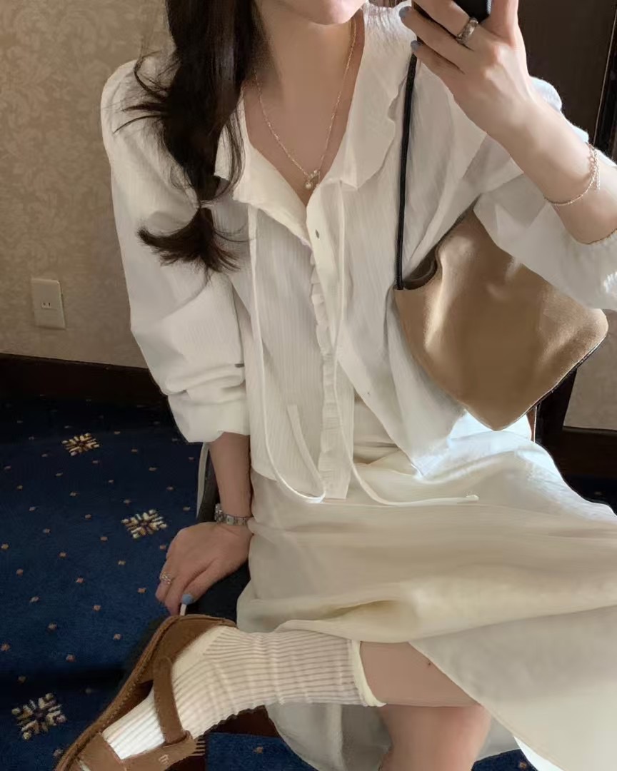 PYT-ot韓國代購女士新款熱賣職業25春夏時尚推薦襯衫蕾絲衫pretty young thing襯衫/蕾絲衫