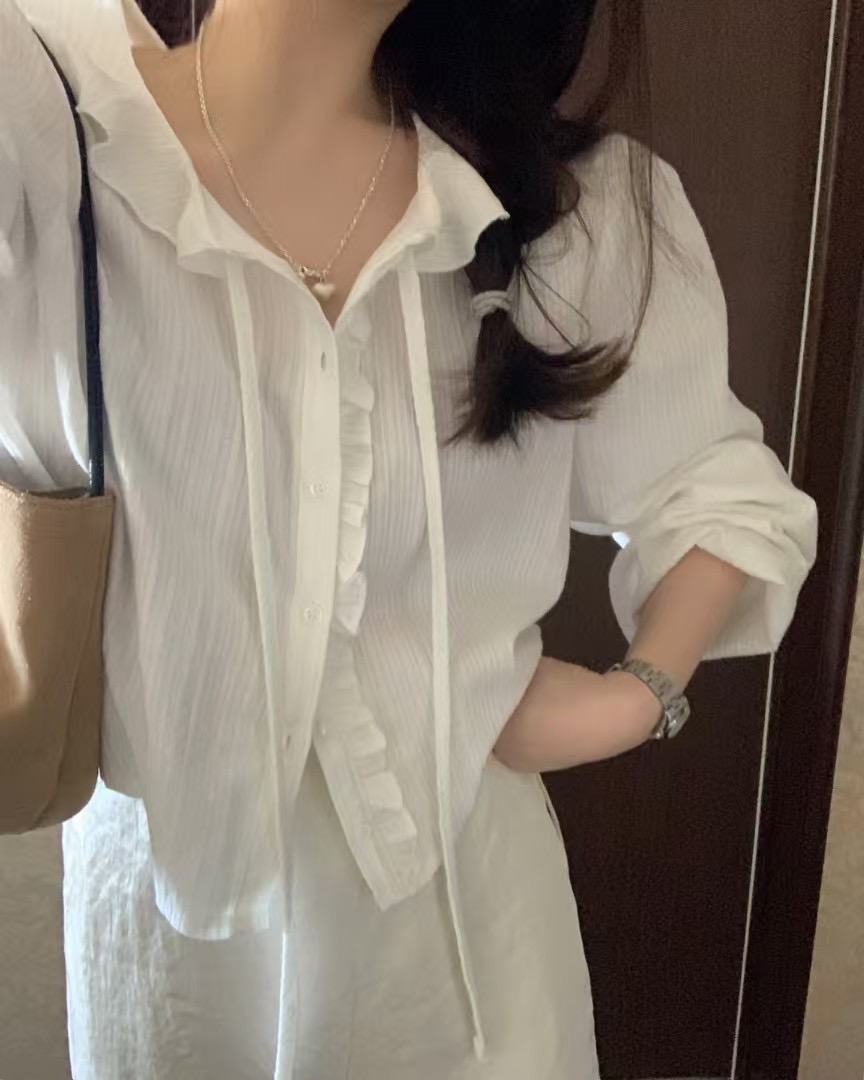 PYT-ot韓國代購女士新款熱賣職業25春夏時尚推薦襯衫蕾絲衫pretty young thing襯衫/蕾絲衫