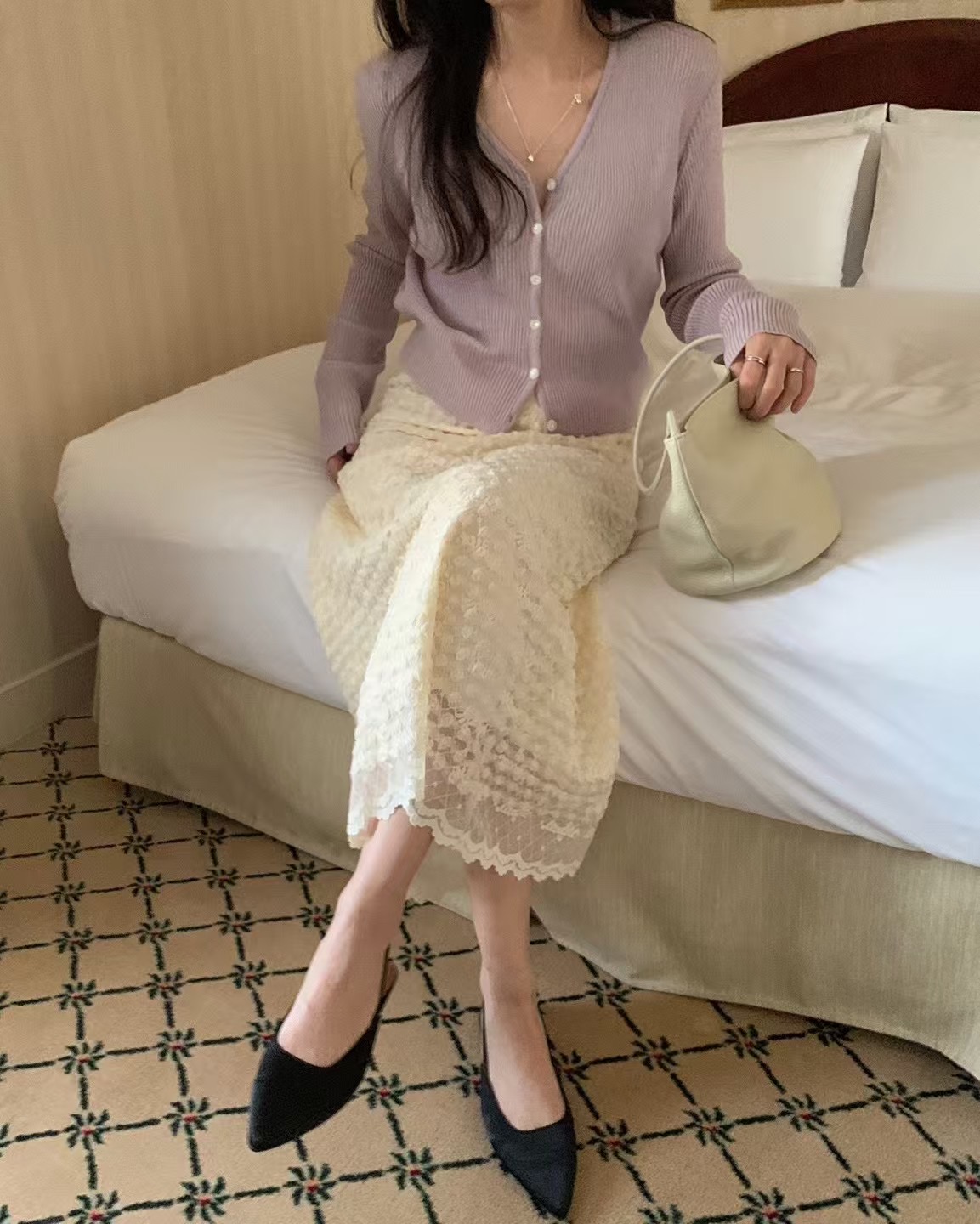 PYT-ot韓國直郵女裝新品25春夏時尚真品職業休閑人氣推薦長裙pretty young thing長裙
