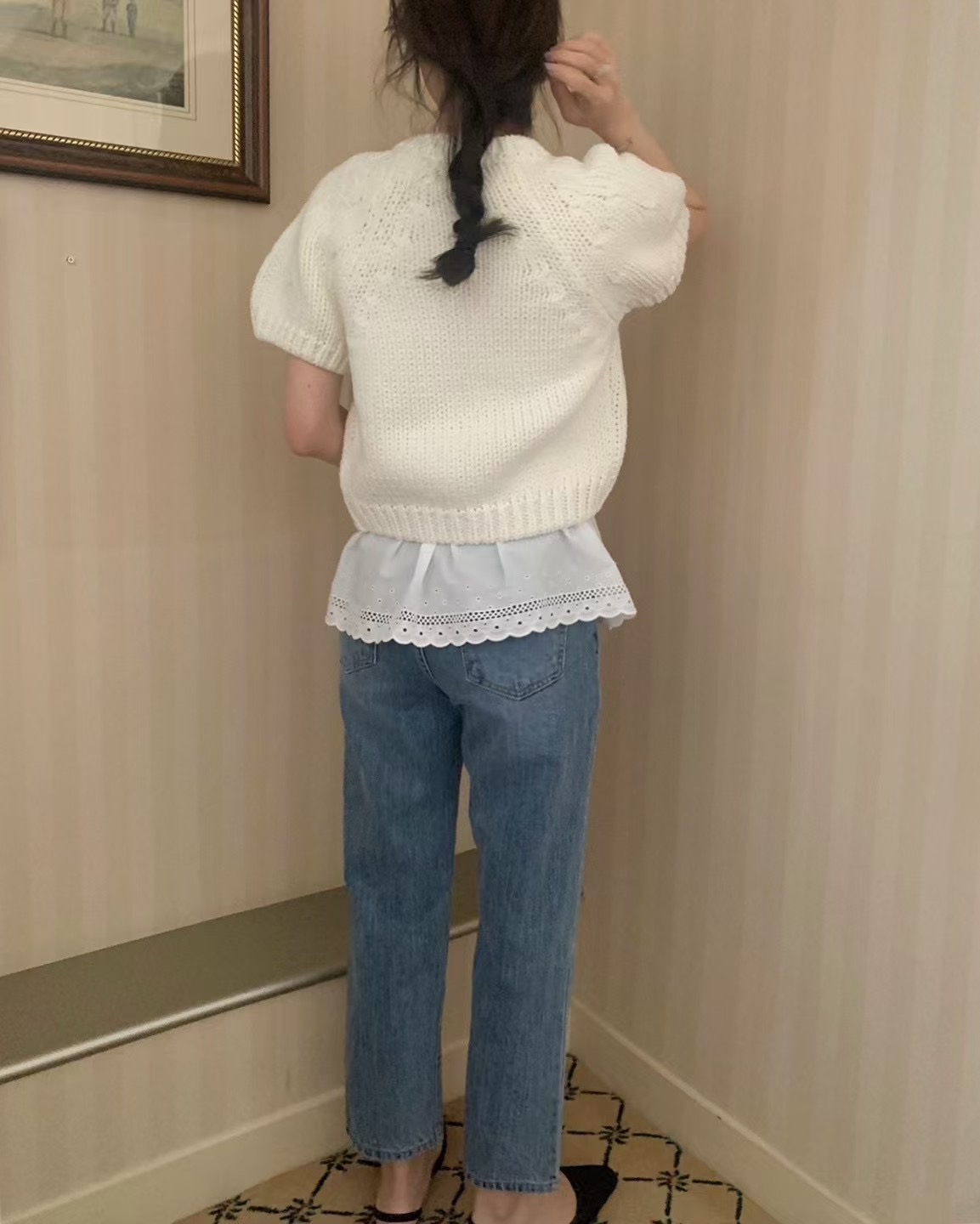 PYT-ot東大門代購女士新款休閑推薦25春夏職業人氣針織衫手工pretty young thing針織衫