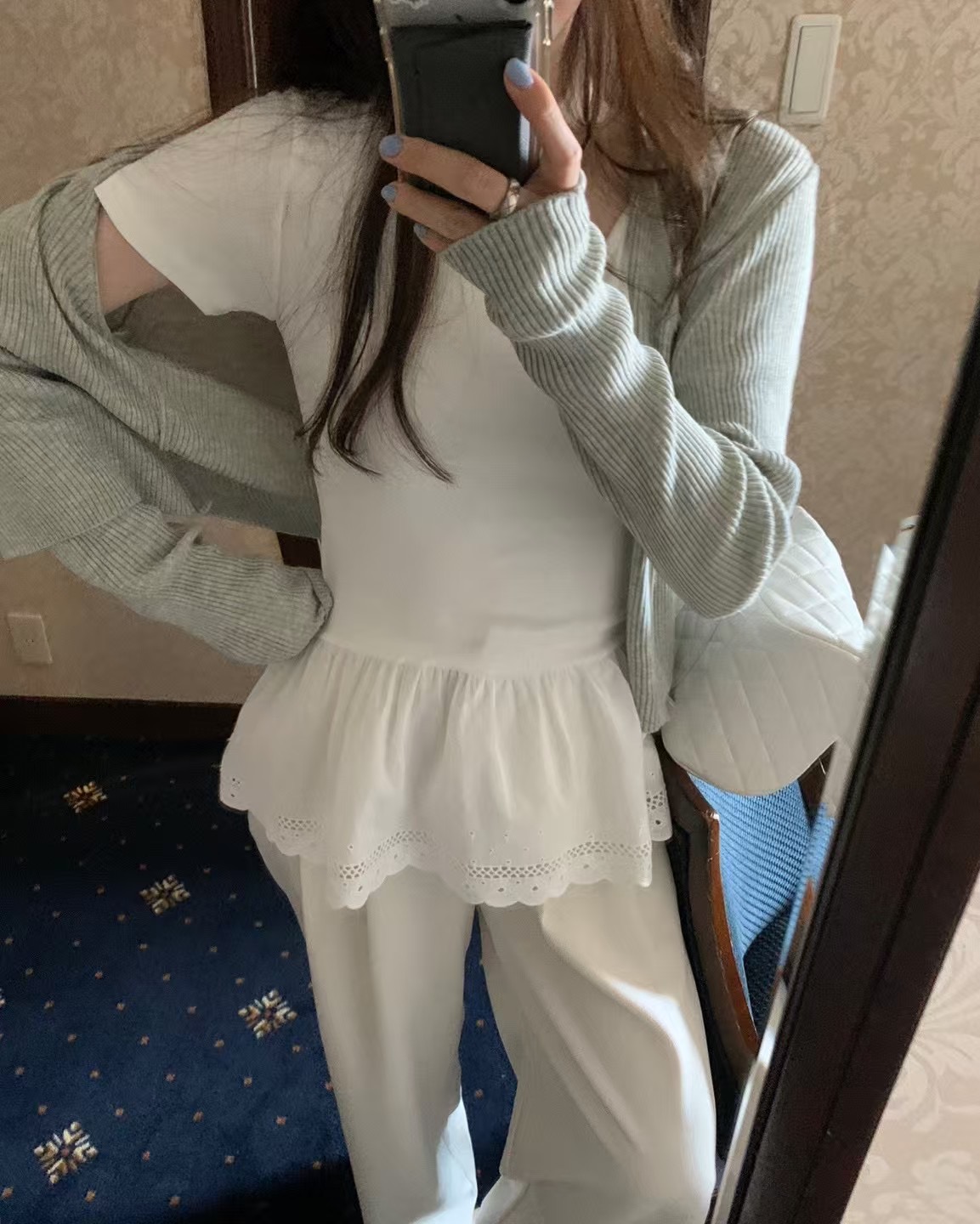 PYT-ot東大門代購女裝新款25春夏職業休閑人氣時尚T恤蕾絲pretty young thingT恤