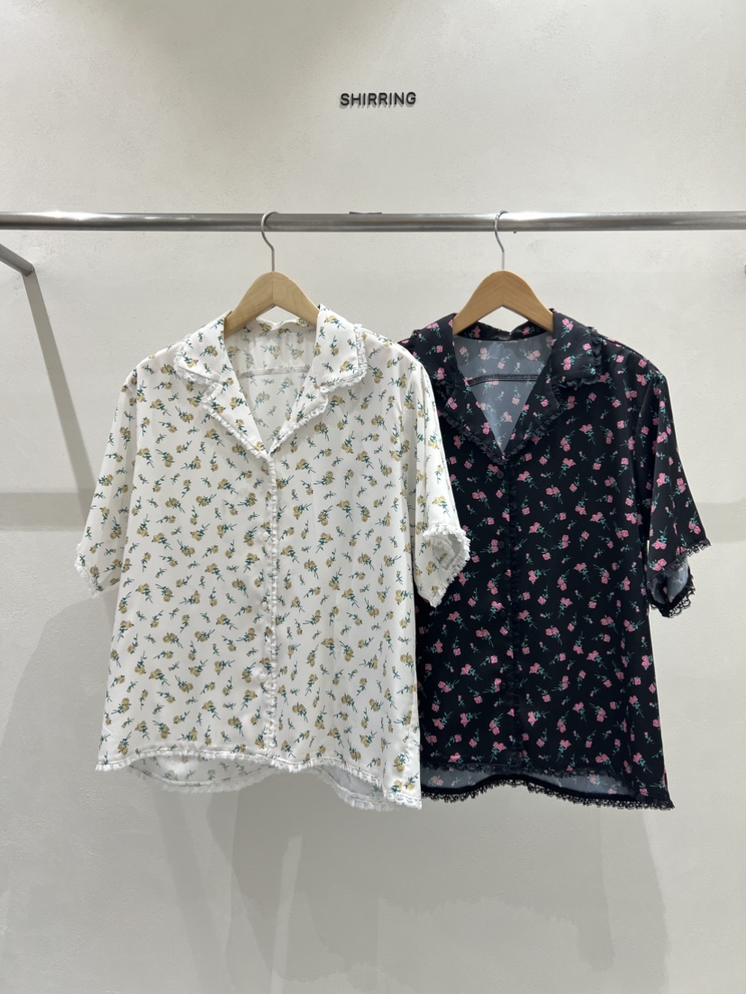 SHIRRING韓國代購女士新款推薦休閑時尚熱賣職業襯衫蕾絲衫SHIRRING襯衫/蕾絲衫