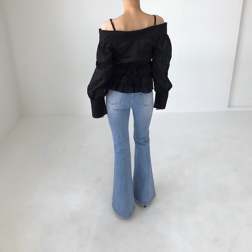 2TWO MOON韓國直郵女裝新款真品熱賣25春夏襯衫蕾絲衫荷葉邊2TWO MOON襯衫/蕾絲衫
