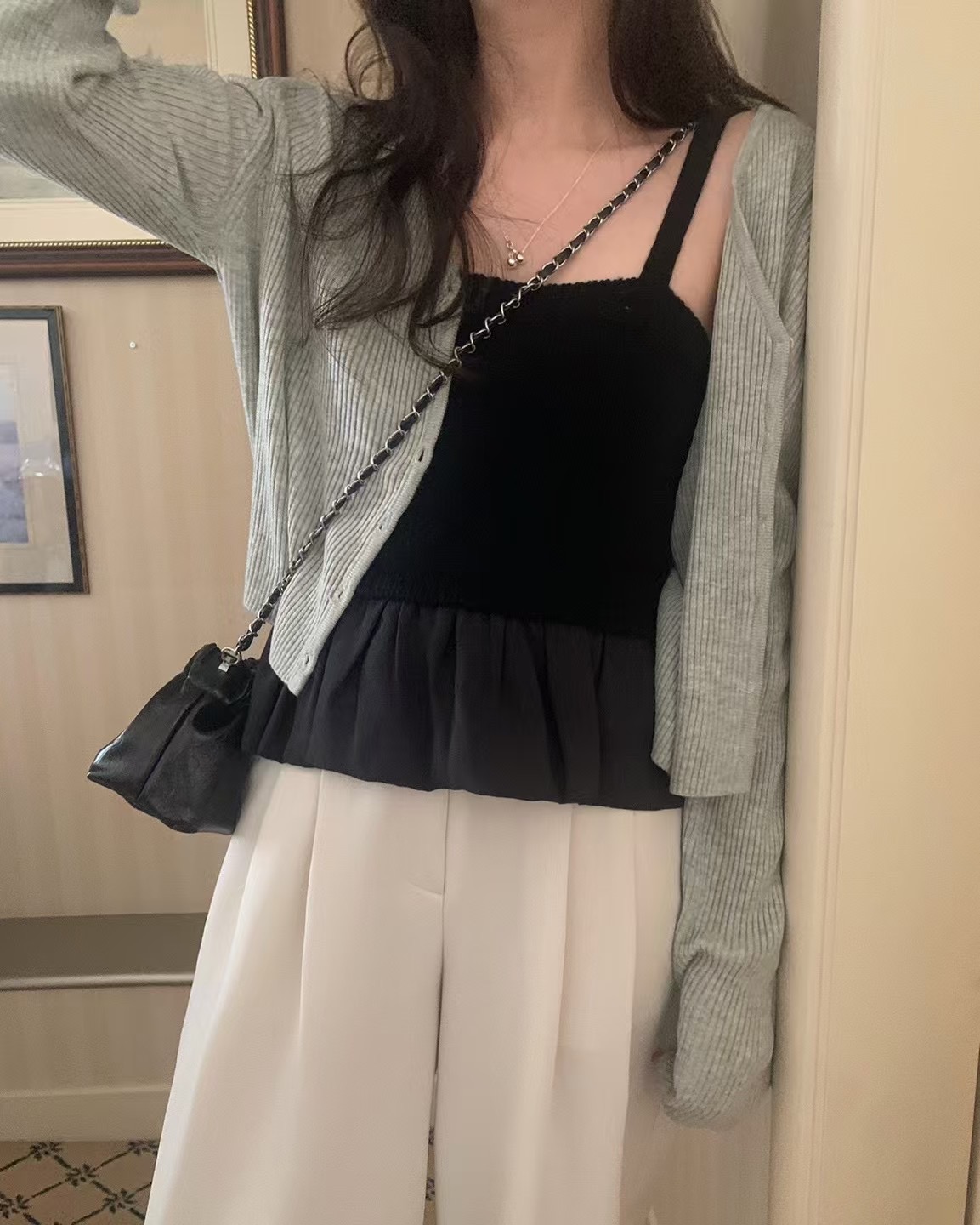 PYT-ot東大門代購女裝新品25春夏休閑人氣真品職業吊帶背心pretty young thing吊帶/背心