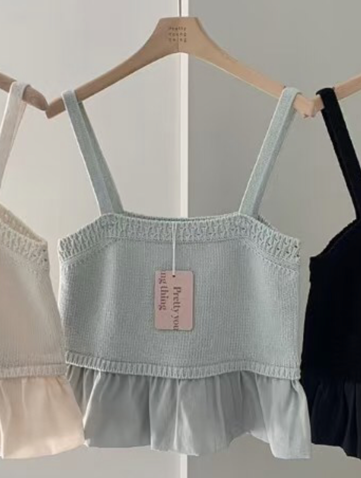 PYT-ot東大門代購女裝新品25春夏休閑人氣真品職業吊帶背心pretty young thing吊帶/背心圖色2