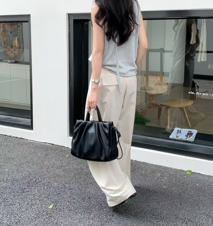 TROUVAILLE東大門代購女裝新款人氣25春夏真品休閑職業手提包TROUVAILLE手提包
