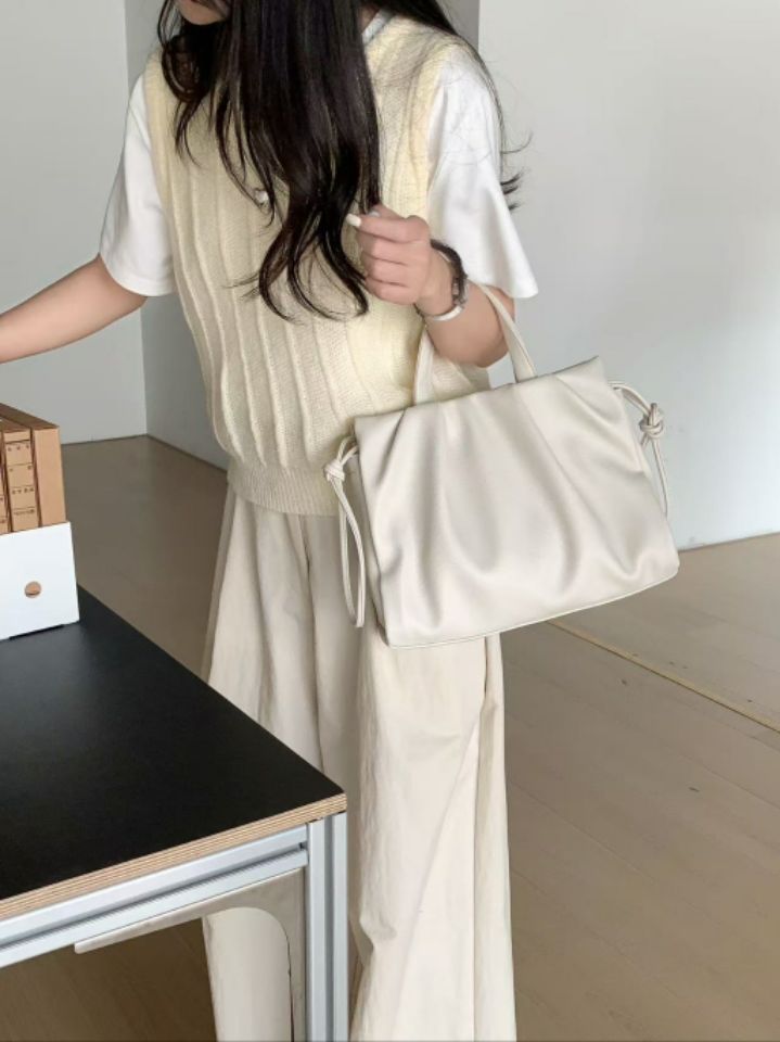 TROUVAILLE東大門代購女裝新款人氣25春夏真品休閑職業手提包TROUVAILLE手提包