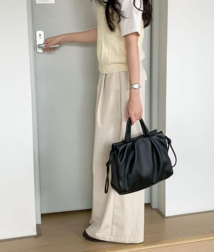 TROUVAILLE東大門代購女裝新款人氣25春夏真品休閑職業手提包TROUVAILLE手提包