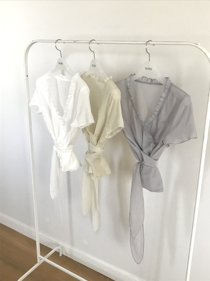 ESCHER東大門實拍女裝新品真品熱賣休閑推薦25春夏襯衫蕾絲衫ESCHER襯衫/蕾絲衫