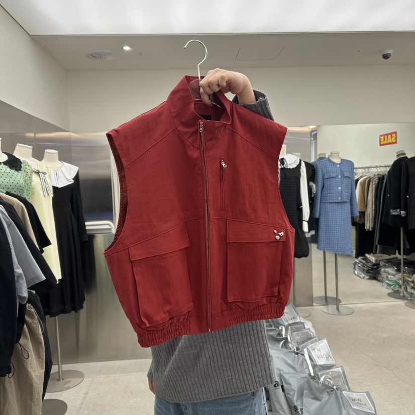 ANNA VERRY-P韓國直郵㊣東大門實拍女裝新品時尚馬甲口袋ESCHER馬甲圖色2