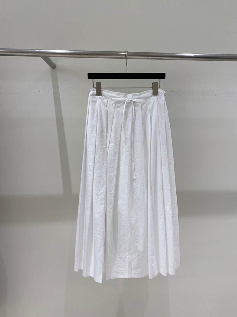 WELL KNOWN韓國直郵㊣女裝新品休閑人氣職業推薦長裙棉質褶皺BANEL長裙圖色1