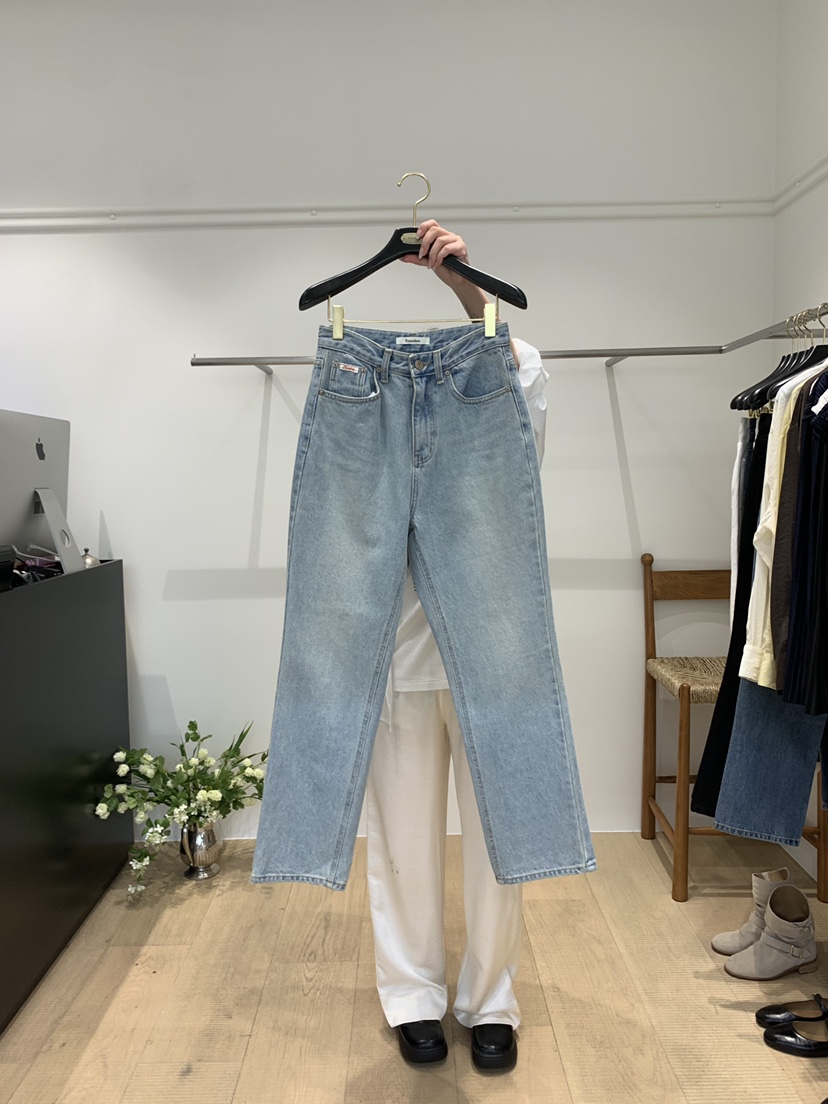 FOUNDERS韓國直郵㊣女裝新款25春夏職業熱賣推薦休閑牛仔褲SIHO ARCHIVE牛仔褲圖色1