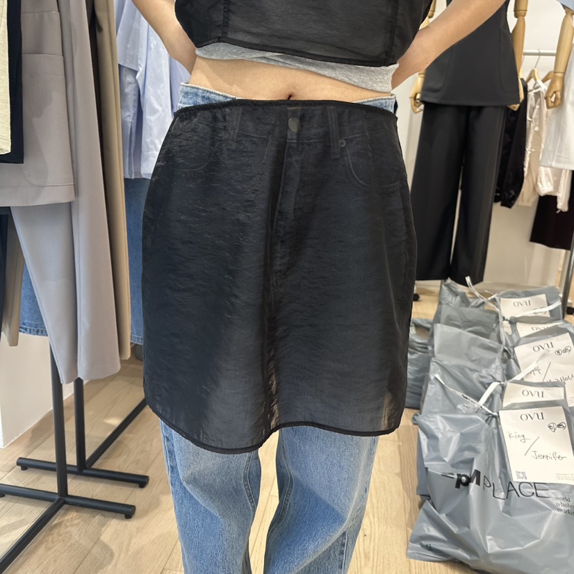 OVU韓國㊣直郵東大門代購女裝新品時尚休閑人氣熱賣推薦短裙OVU短裙圖色3