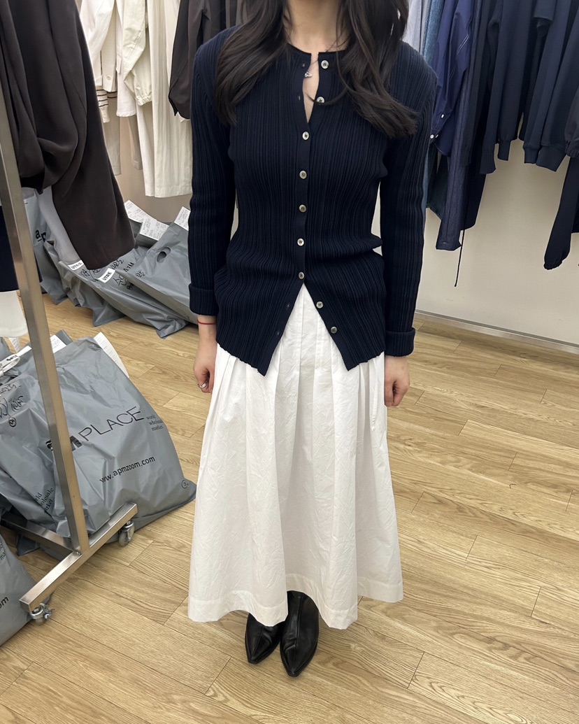 UTRE韓國直郵㊣女裝新品時尚休閑職業25春夏熱賣長裙含腰繩UTRE長裙