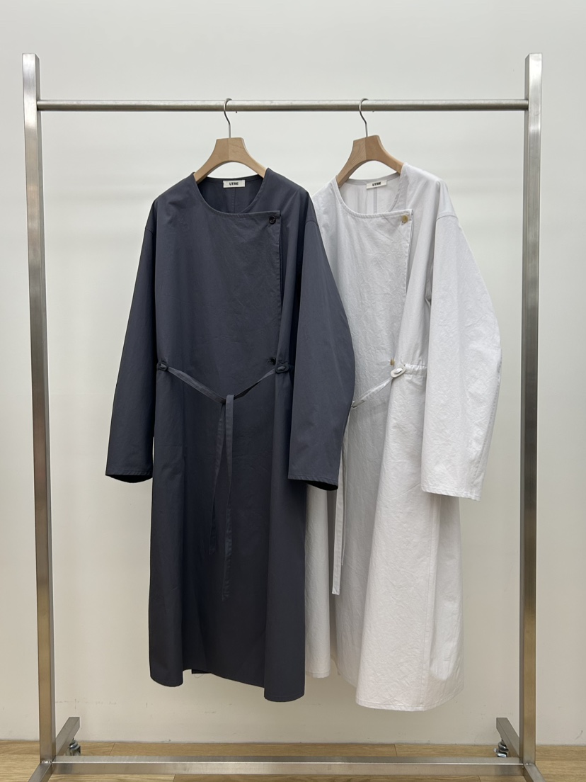 UTRE韓國直郵㊣女裝新款休閑熱賣推薦時尚25春夏職業長款風衣UTRE長款風衣