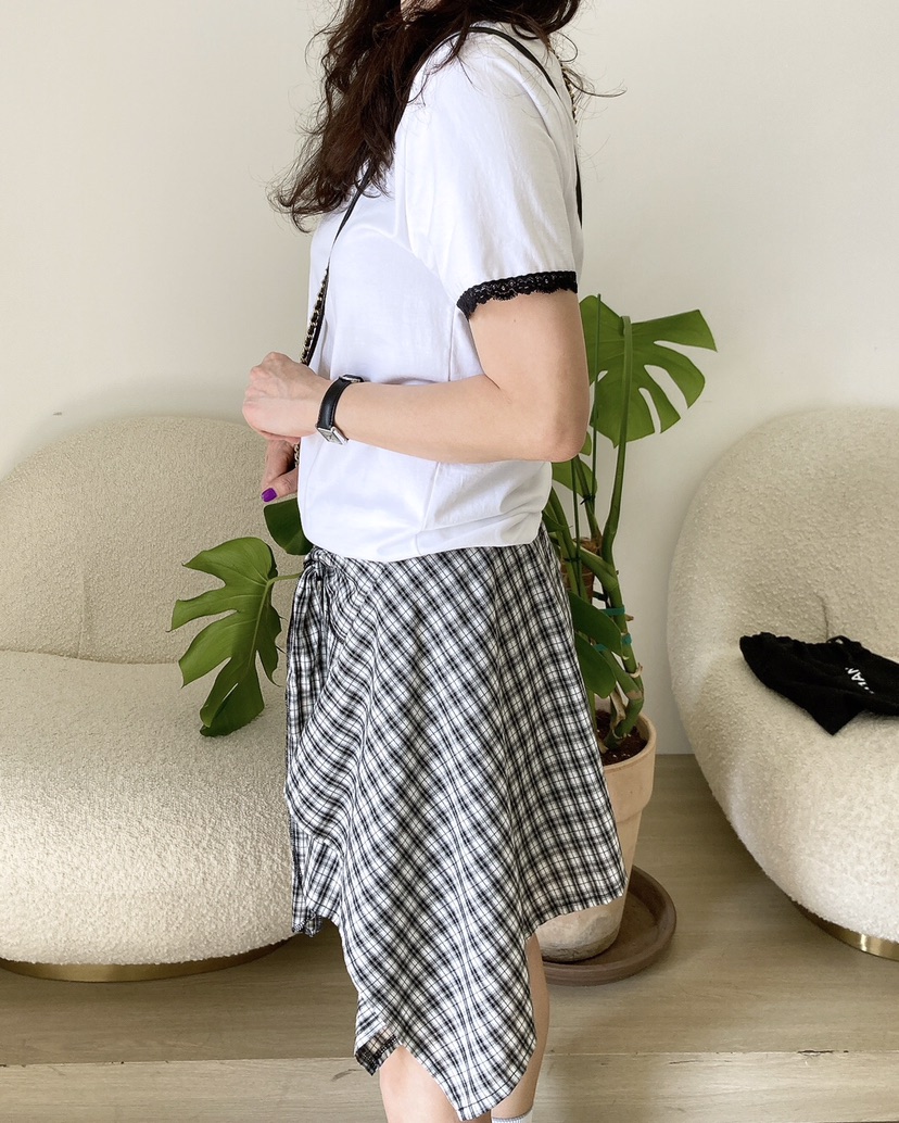 HANNA-A韓國直郵㊣女裝新品熱賣人氣職業推薦時尚25春夏T恤蕾絲HANNAT恤