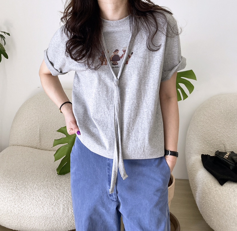 HANNA-A韓國直郵㊣女裝新品推薦職業休閑25春夏人氣時尚T恤HANNAT恤
