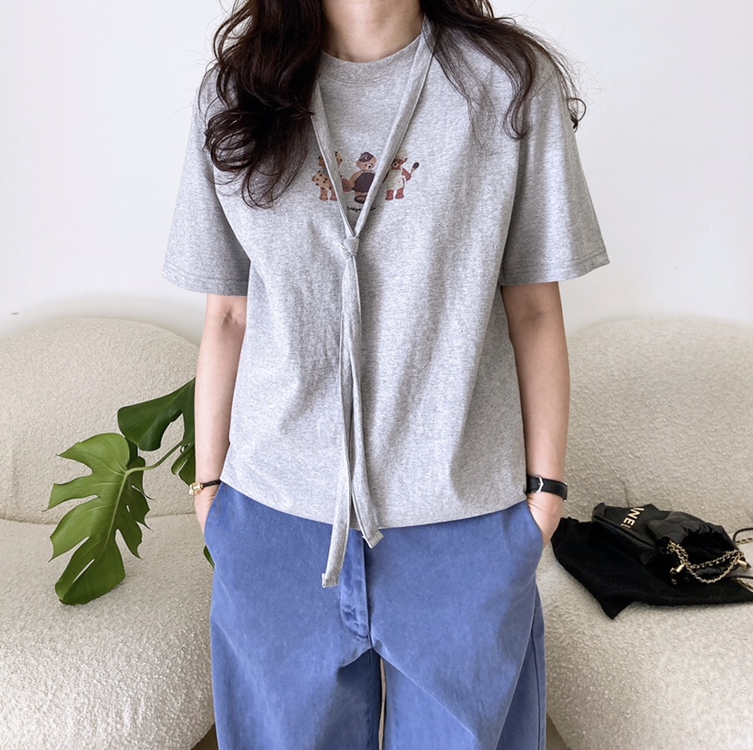 HANNA-A韓國直郵㊣女裝新品推薦職業休閑25春夏人氣時尚T恤HANNAT恤