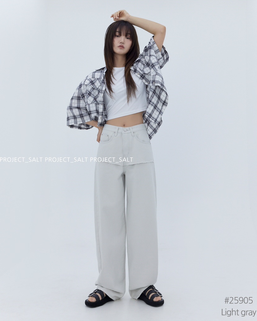 PROJECT SALT韓國直郵㊣女裝新品休閑牛仔褲PROJECTSALT牛仔褲