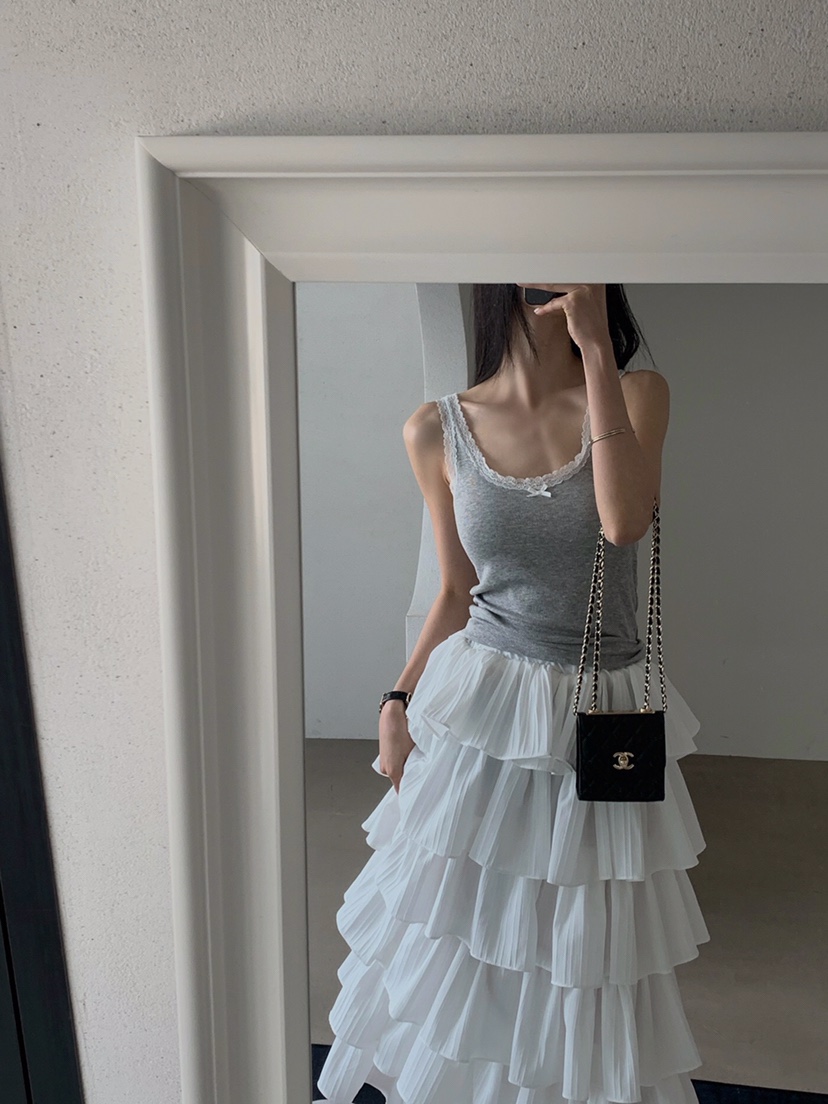 VERANDA韓國直郵㊣東大門實拍女裝新品時尚職業吊帶背心蕾絲VERANDA吊帶/背心