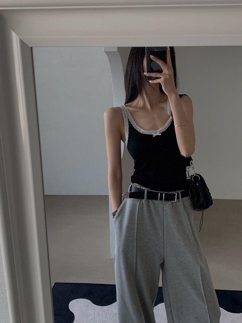 VERANDA韓國直郵㊣東大門實拍女裝新品時尚職業吊帶背心蕾絲VERANDA吊帶/背心