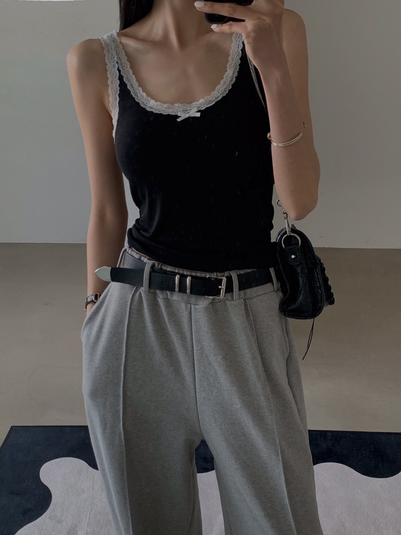 VERANDA韓國直郵㊣東大門實拍女裝新品時尚職業吊帶背心蕾絲VERANDA吊帶/背心