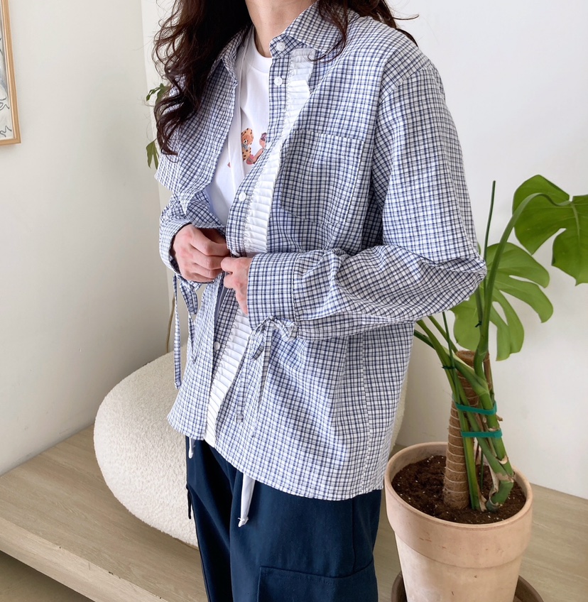 HANNA-A韓國㊣直郵東大門代購女裝新款時尚推薦襯衫蕾絲衫HANNA襯衫/蕾絲衫