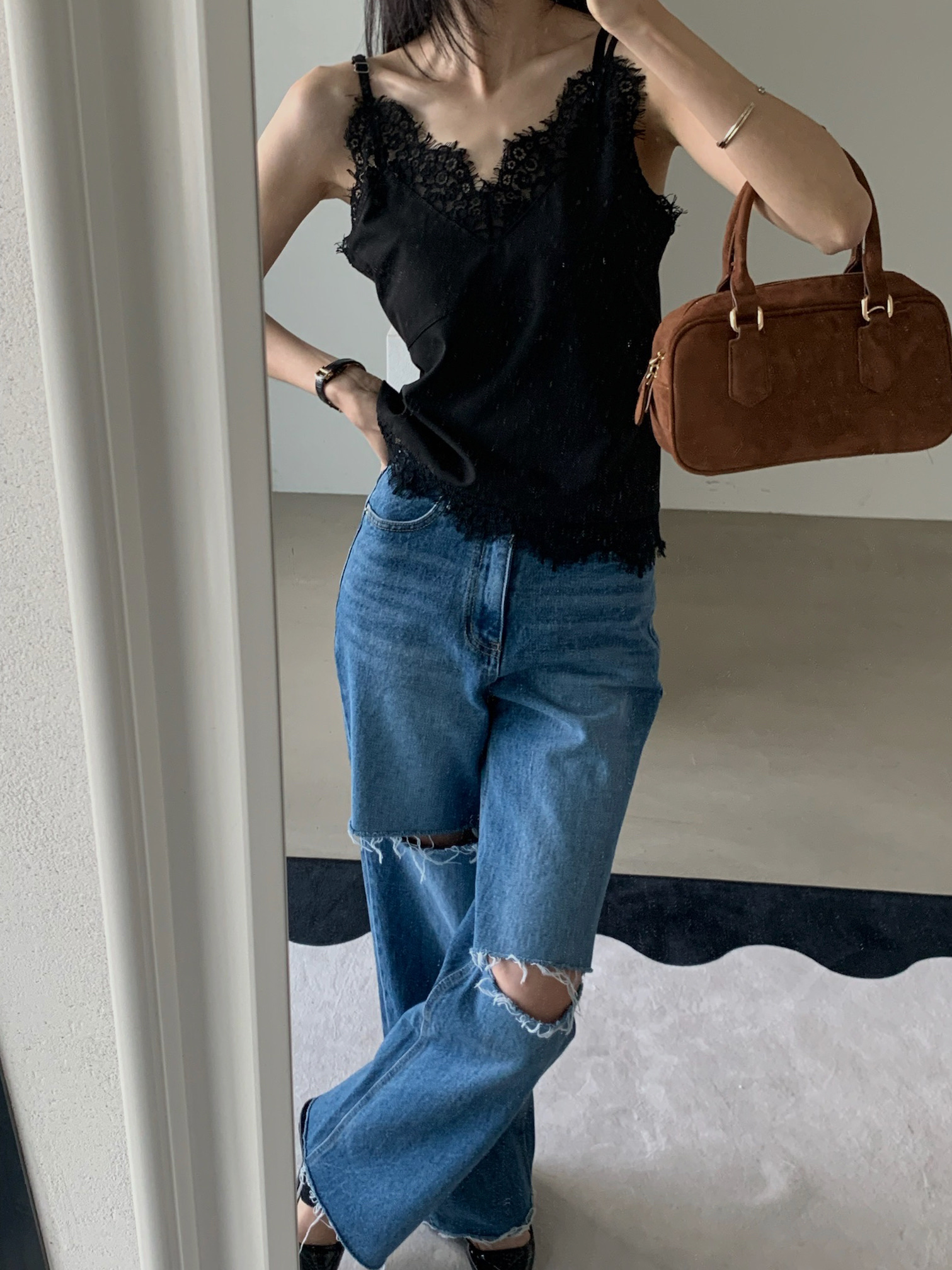 VERANDA直郵韓國代購㊣女裝新品職業休閑25春夏推薦吊帶背心VERANDA吊帶/背心