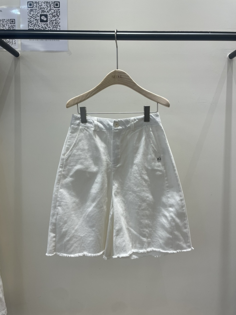 NEOUL直郵韓國代購㊣女裝新款休閑時尚推薦熱賣25春夏人氣短褲NEOUL/ahin雙領標簽短褲圖色1