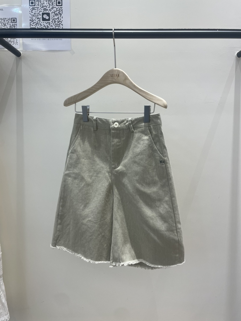 NEOUL直郵韓國代購㊣女裝新款休閑時尚推薦熱賣25春夏人氣短褲NEOUL/ahin雙領標簽短褲圖色2