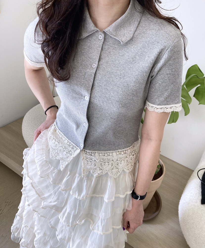 HANNA-A韓國直郵㊣東大門實拍女裝新品25春夏休閑熱賣針織衫HANNA針織衫