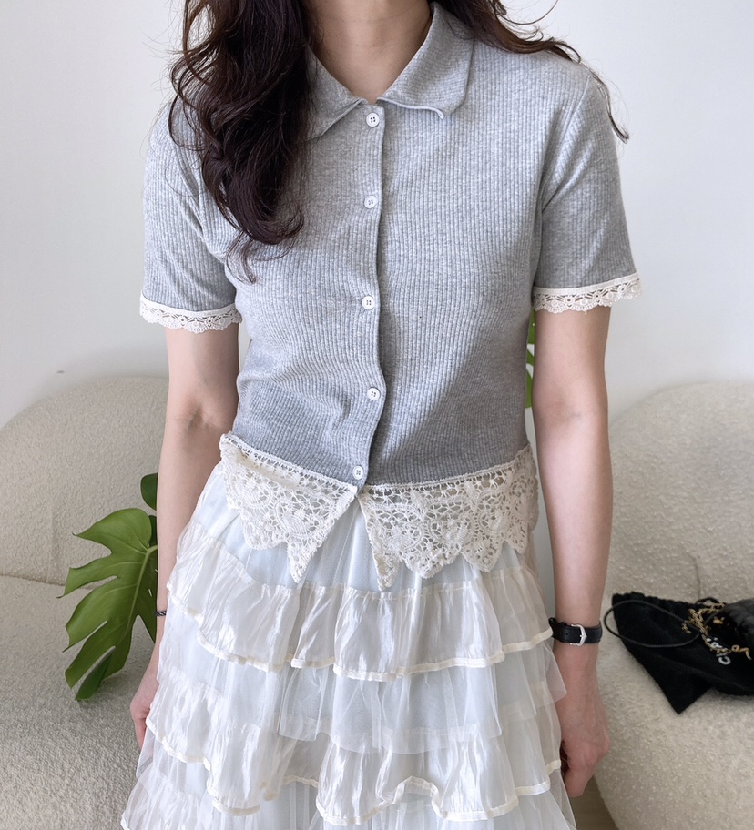 HANNA-A韓國直郵㊣東大門實拍女裝新品25春夏休閑熱賣針織衫HANNA針織衫圖色2